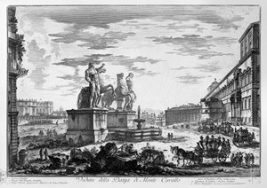 Veduta della Piazza di Monte Cavallo von Giovanni Battista Piranesi